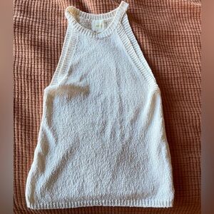 Maeve Cream Knit Halter Top, xs